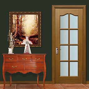 廠價直銷鑫順來X-6017平開實木烤漆門