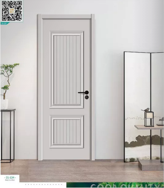 廠價推薦鑫順來21-124掃碼豪華雙扣線木門，掃二維碼看裝修風(fēng)格