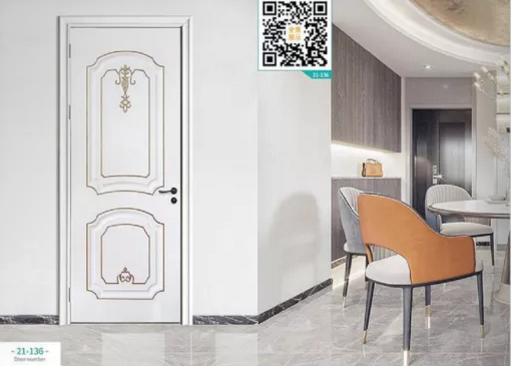 廠價新款鑫順來21-130掃碼扣線叉色木門，掃二維碼看裝修風(fēng)格