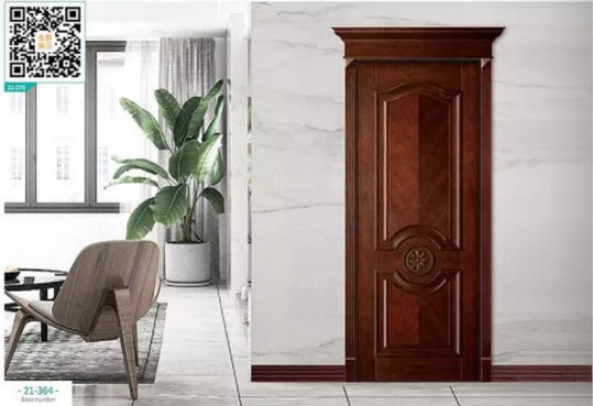 廠價(jià)新款鑫順來21-364掃碼帶扣線，實(shí)木花，帽頭豪華木門，掃二維碼看裝修風(fēng)格