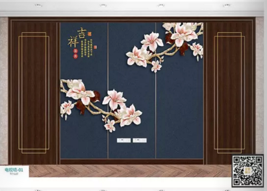 廠價熱銷鑫順來DQ-01掃碼電視墻，掃二維碼看裝修風(fēng)格