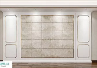 廠價新款鑫順來DQ-18掃碼金典白電視墻，掃二維碼看裝修風(fēng)格