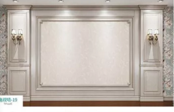 廠價新款鑫順來DQ-19掃碼金典白電視墻，掃二維碼看裝修風(fēng)格